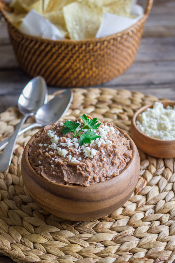 Healthy crockpot refried beans