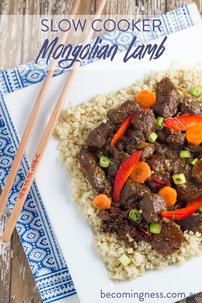 Slow cooker Mongolian lamb