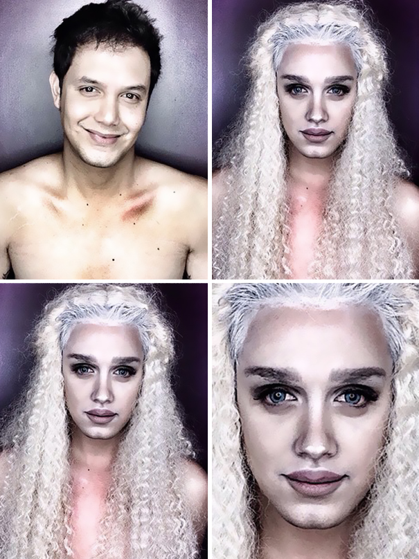 Incredible Transformations into Celebrities and Disney Characters Using Only Makeup
