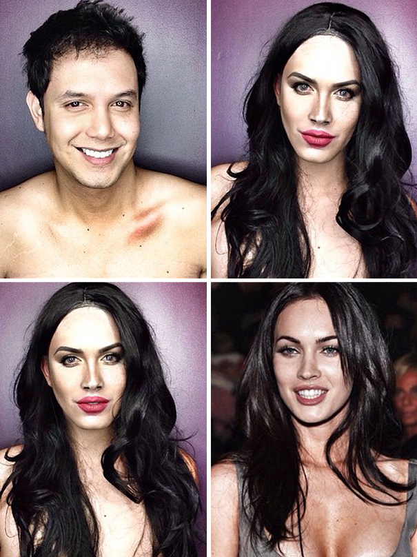 Incredible Transformations into Celebrities and Disney Characters Using Only Makeup
