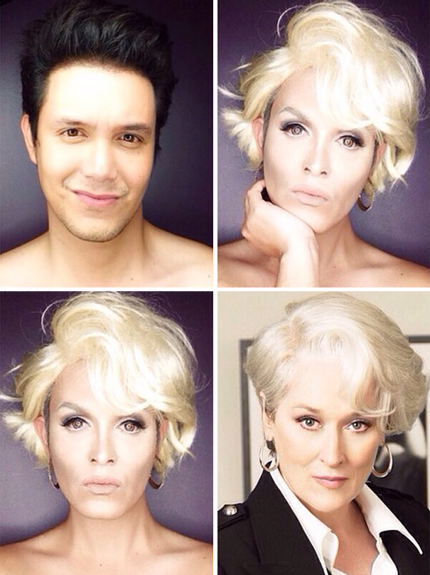 Incredible Transformations into Celebrities and Disney Characters Using Only Makeup