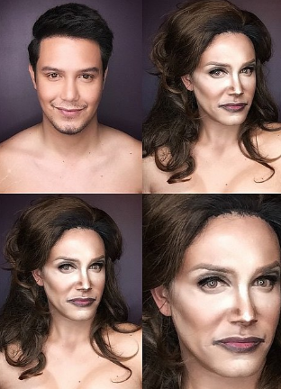 Incredible Transformations into Celebrities and Disney Characters Using Only Makeup