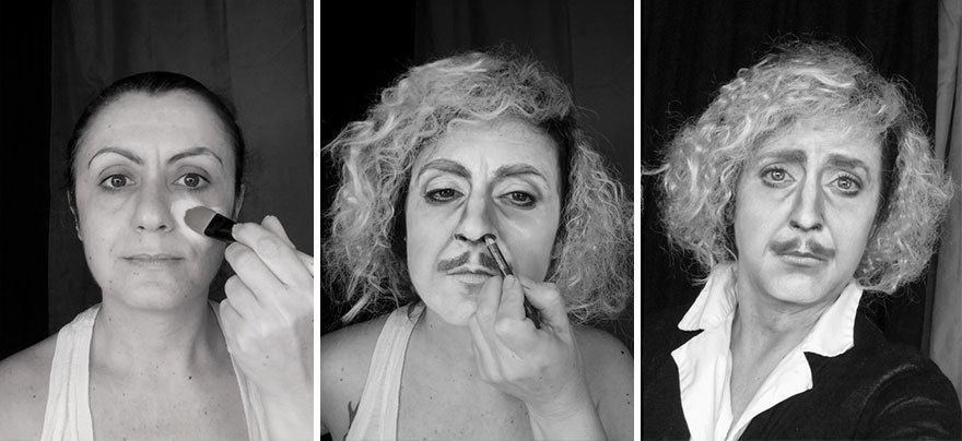 Incredible Transformations into Celebrities and Disney Characters Using Only Makeup