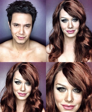 Incredible Transformations into Celebrities and Disney Characters Using Only Makeup
