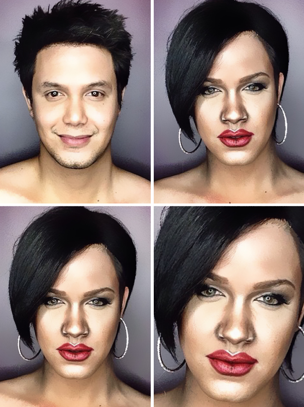 Incredible Transformations into Celebrities and Disney Characters Using Only Makeup